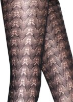 Aristoc Catwalk Trends Textured Chevron Tights Black SM