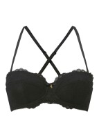 Gossard Lace Trägerloser Push-Up BH Black 70 I