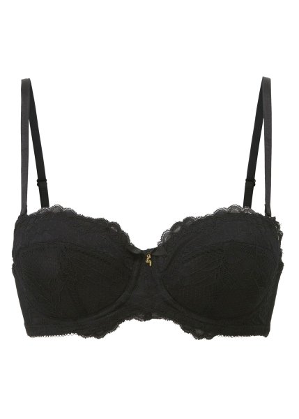 Gossard Lace Trägerloser Push-Up BH Black 75 E