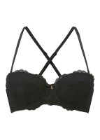 Gossard Lace Trägerloser Push-Up BH Black 75 E