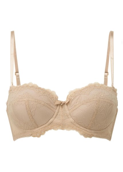 Gossard Lace Trägerloser Push-Up BH Nude 70 F