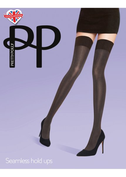 Pretty Polly Premium Fashion 80D Opaque Hold Ups Black OS