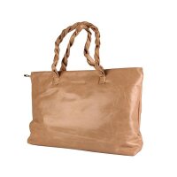 Handtasche Melanie beige echt Leder