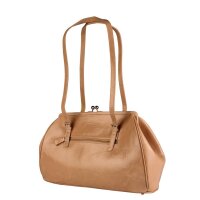 Handtasche Bianca beige echt Leder