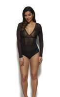 Gossard Glossies Lace Langarm Body Black