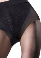 Pretty Polly In Shape Pattern Brief Firm Support Tights Black SM