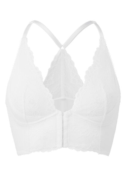 Gossard Lace Longline V-Bügel BH mit Frontverschluss White 70 F