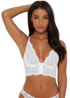 Gossard Lace Longline V-Bügel BH mit Frontverschluss White 70 F