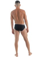 Geronimo Erotic Push or Zipp Mini-Slip mit Druckknöpfen Black M