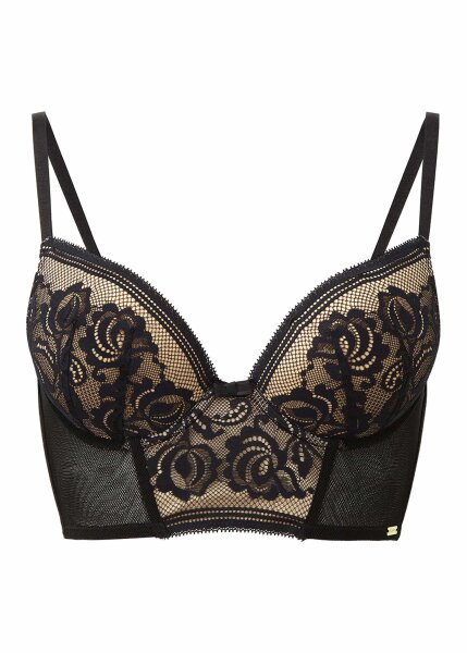 Gossard Encore Push-Up Longline BH Black/Nude 80 E