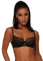 Gossard Swirl Balcony BH Black 80 B