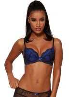 Gossard Lace Push-Up BH Black/ Electric 75 D